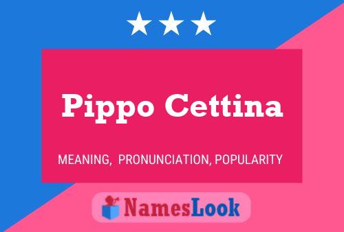 Pippo Cettina Name Poster