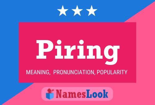 Piring Name Poster