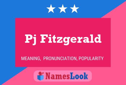 Pj Fitzgerald Name Poster