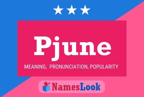 Pjune Name Poster