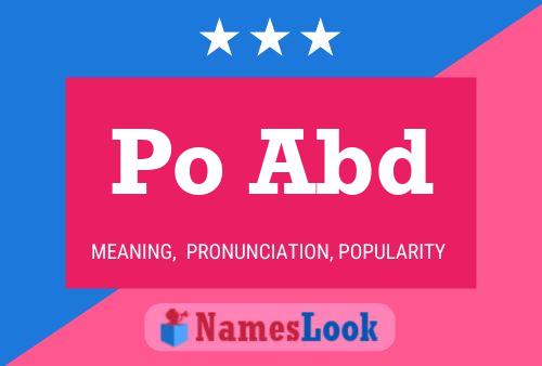 Po Abd Name Poster