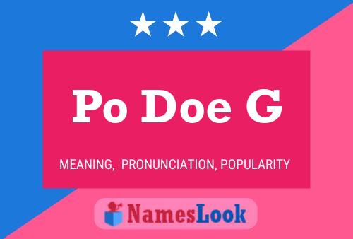 Po Doe G Name Poster