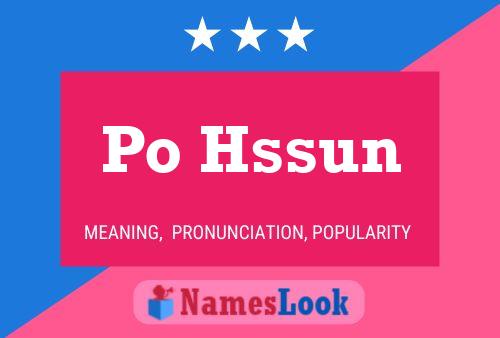 Po Hssun Name Poster