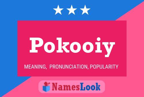 Pokooiy Name Poster