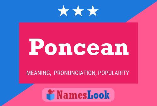 Poncean Name Poster