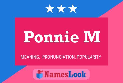 Ponnie M Name Poster