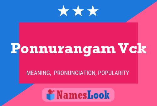 Ponnurangam Vck Name Poster