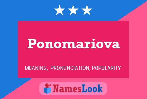 Ponomariova Name Poster