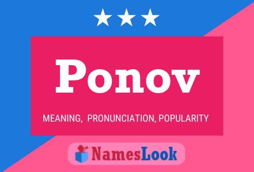 Ponov Name Poster