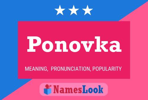 Ponovka Name Poster