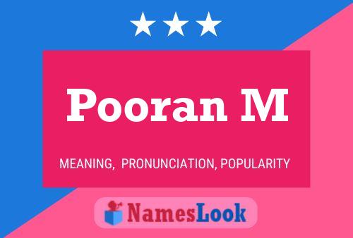 Pooran M Name Poster