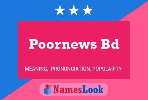 Poornews Bd Name Poster