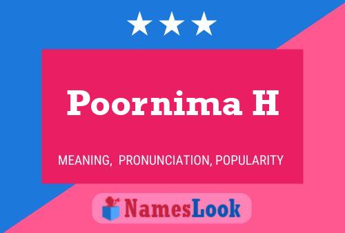 Poornima H Name Poster