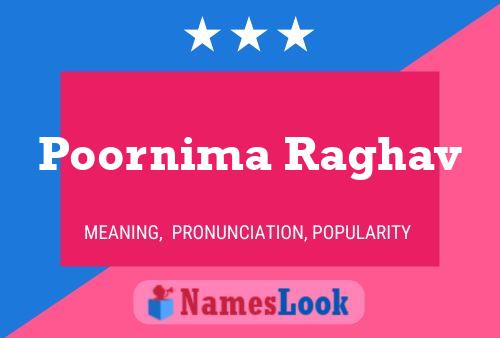 Poornima Raghav Name Poster