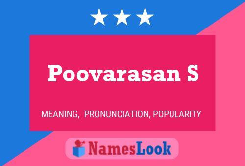 Poovarasan S Name Poster