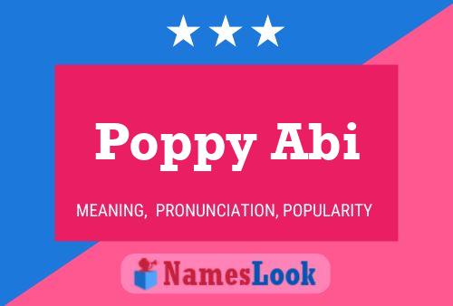 Poppy Abi Name Poster