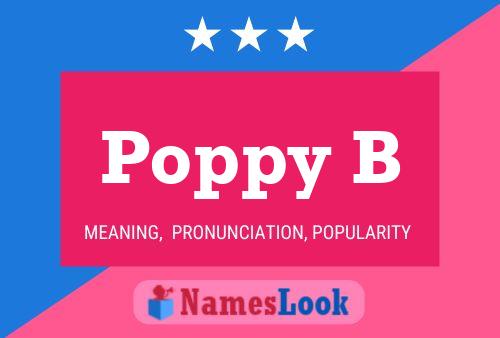 Poppy B Name Poster