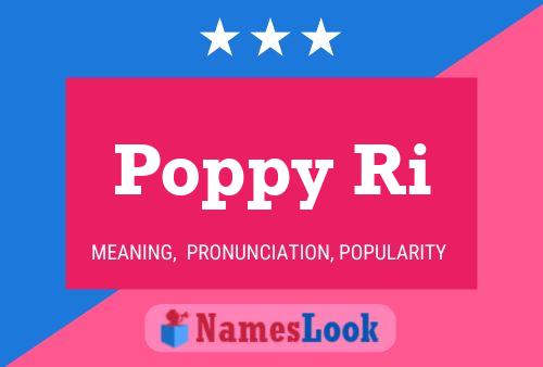 Poppy Ri Name Poster