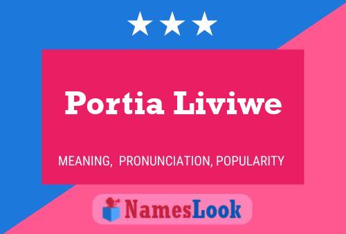 Portia Liviwe Name Poster