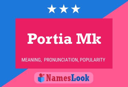 Portia Mk Name Poster