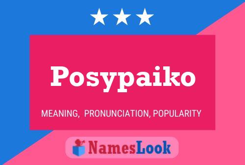 Posypaiko Name Poster