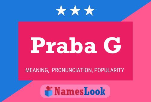 Praba G Name Poster