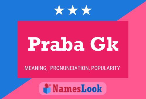 Praba Gk Name Poster