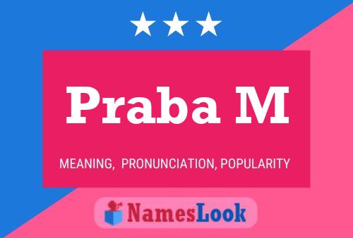 Praba M Name Poster