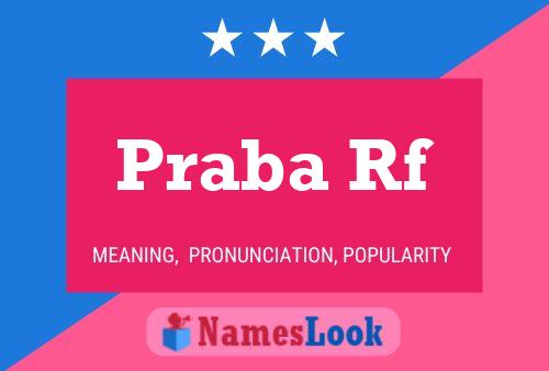 Praba Rf Name Poster