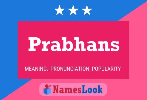 Prabhans Name Poster