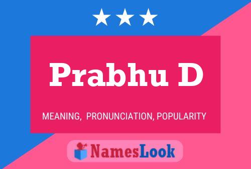 Prabhu D Name Poster