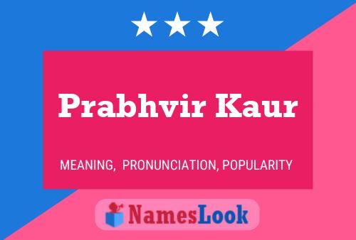 Prabhvir Kaur Name Poster