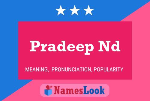 Pradeep Nd Name Poster