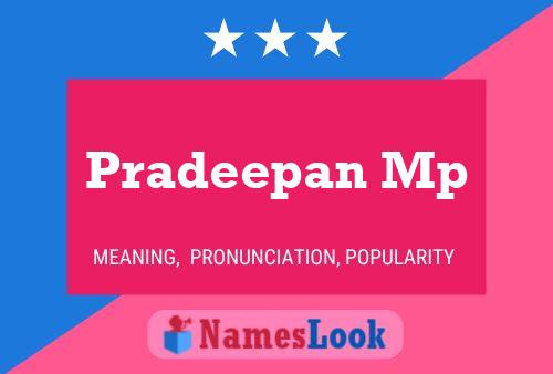 Pradeepan Mp Name Poster