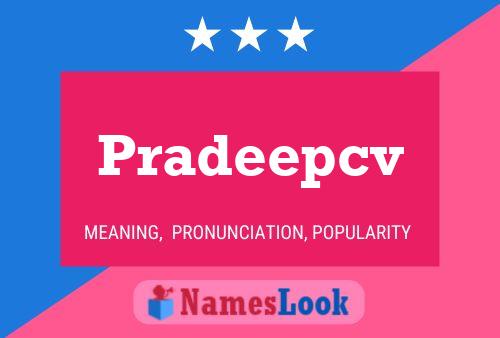 Pradeepcv Name Poster