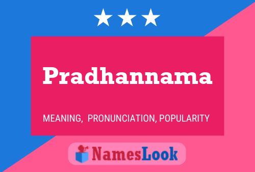 Pradhannama Name Poster