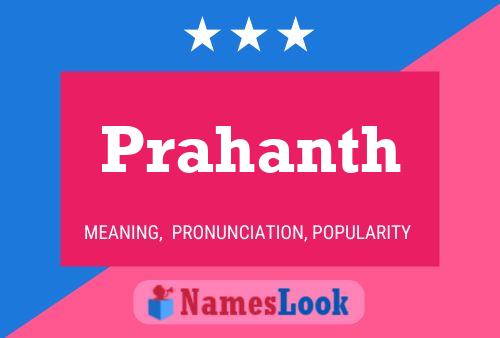 Prahanth Name Poster