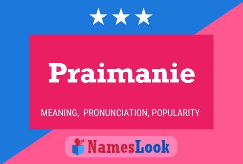 Praimanie Name Poster