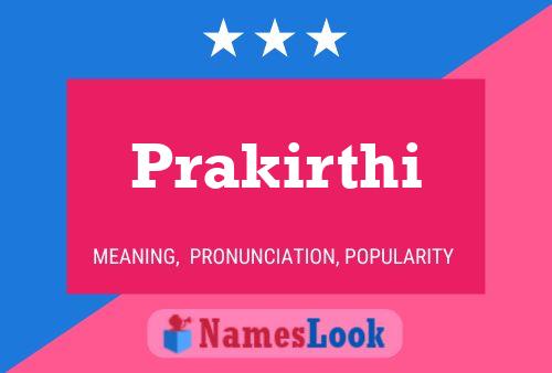 Prakirthi Name Poster