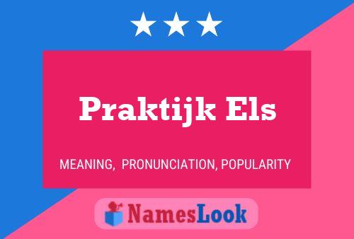 Praktijk Els Name Poster