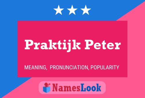 Praktijk Peter Name Poster