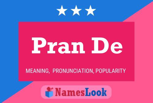 Pran De Name Poster