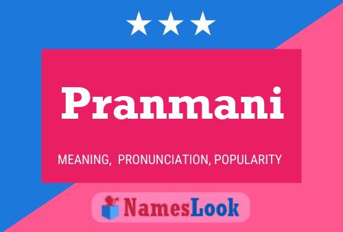 Pranmani Name Poster