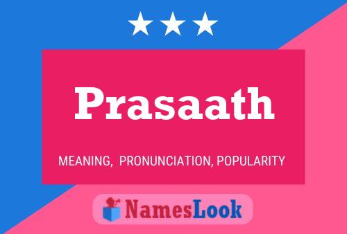 Prasaath Name Poster