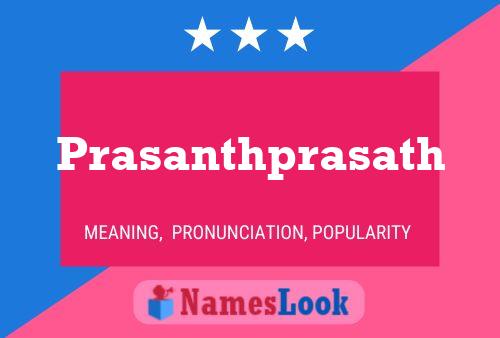 Prasanthprasath Name Poster