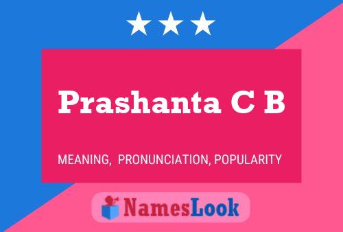 Prashanta C B Name Poster