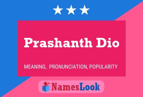 Prashanth Dio Name Poster