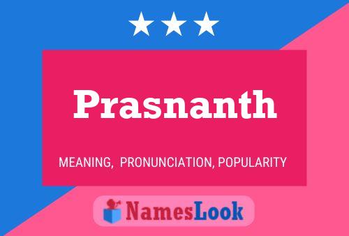 Prasnanth Name Poster