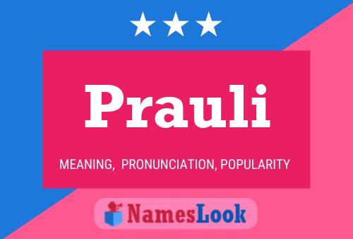 Prauli Name Poster