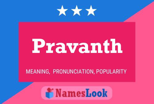 Pravanth Name Poster